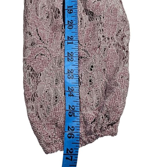 Free People Ruby Crochet Lace Mini Dress Mauve Size S * Dress ONLY - No Slip! - Picture 13 of 13